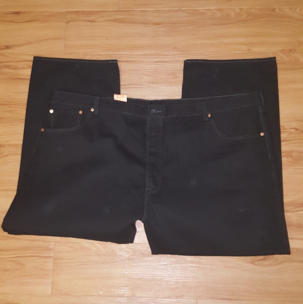 Levi's 501 Big & TalOriginal Fit Black Jeans 50x30 - Picture 3 of 4